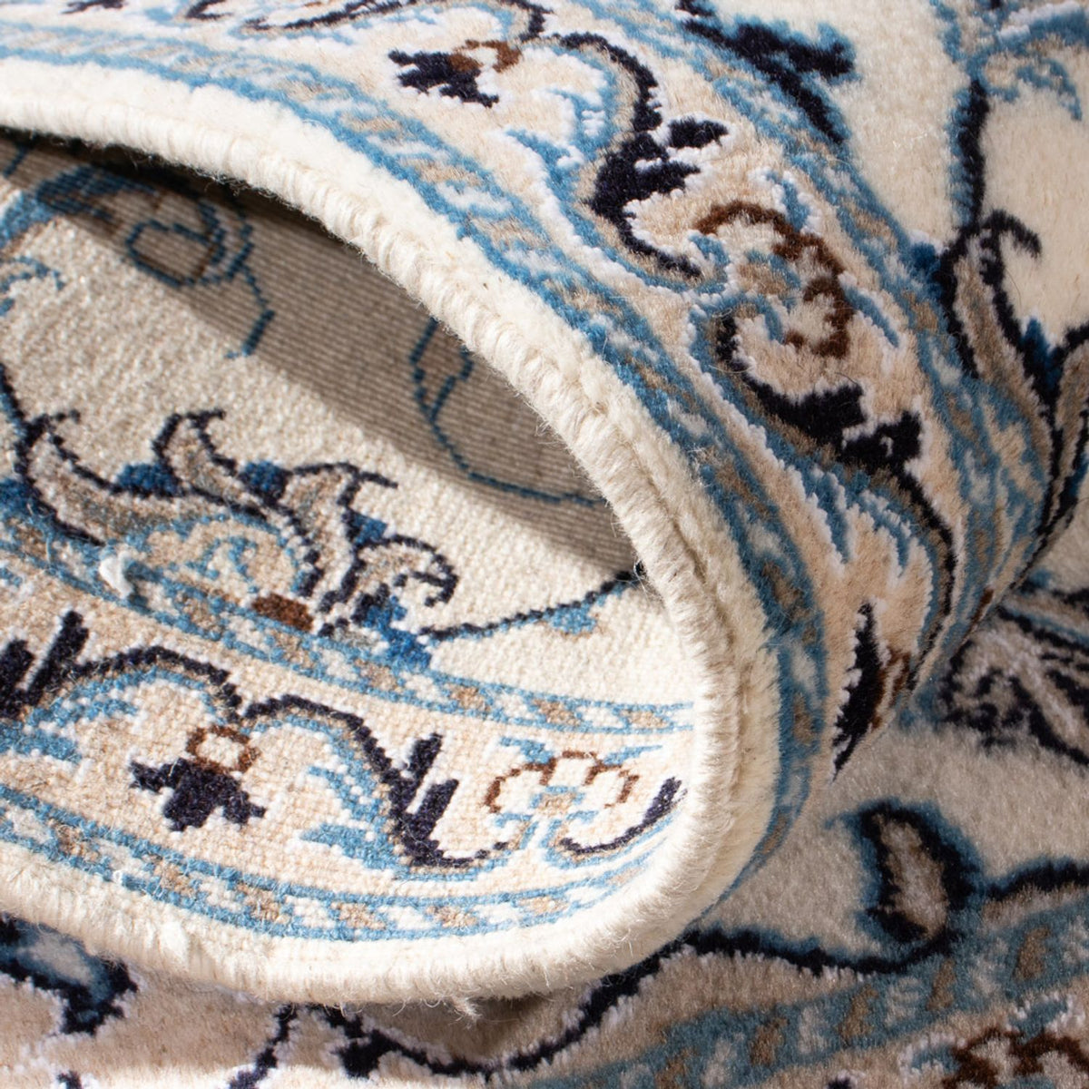 Alfombra persa - Nain - 139 x 88 cm - crema