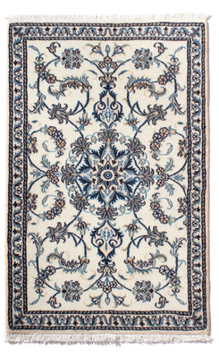 Alfombra persa - Nain - 139 x 88 cm - crema