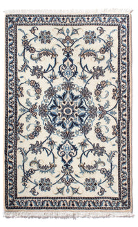 Alfombra persa - Nain - 139 x 88 cm - crema