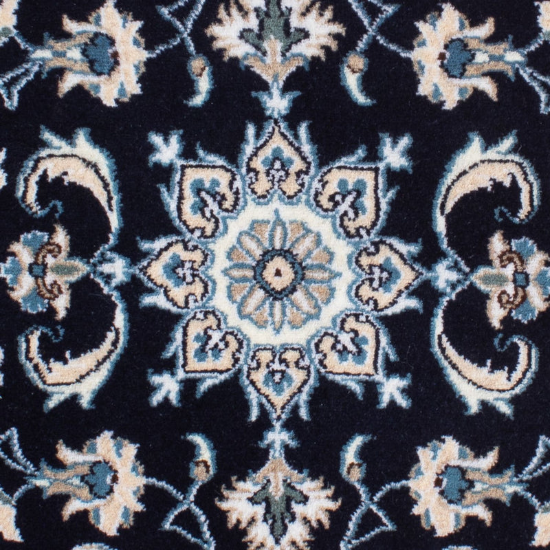 Alfombra persa - Nain - 136 x 68 cm - azul oscuro
