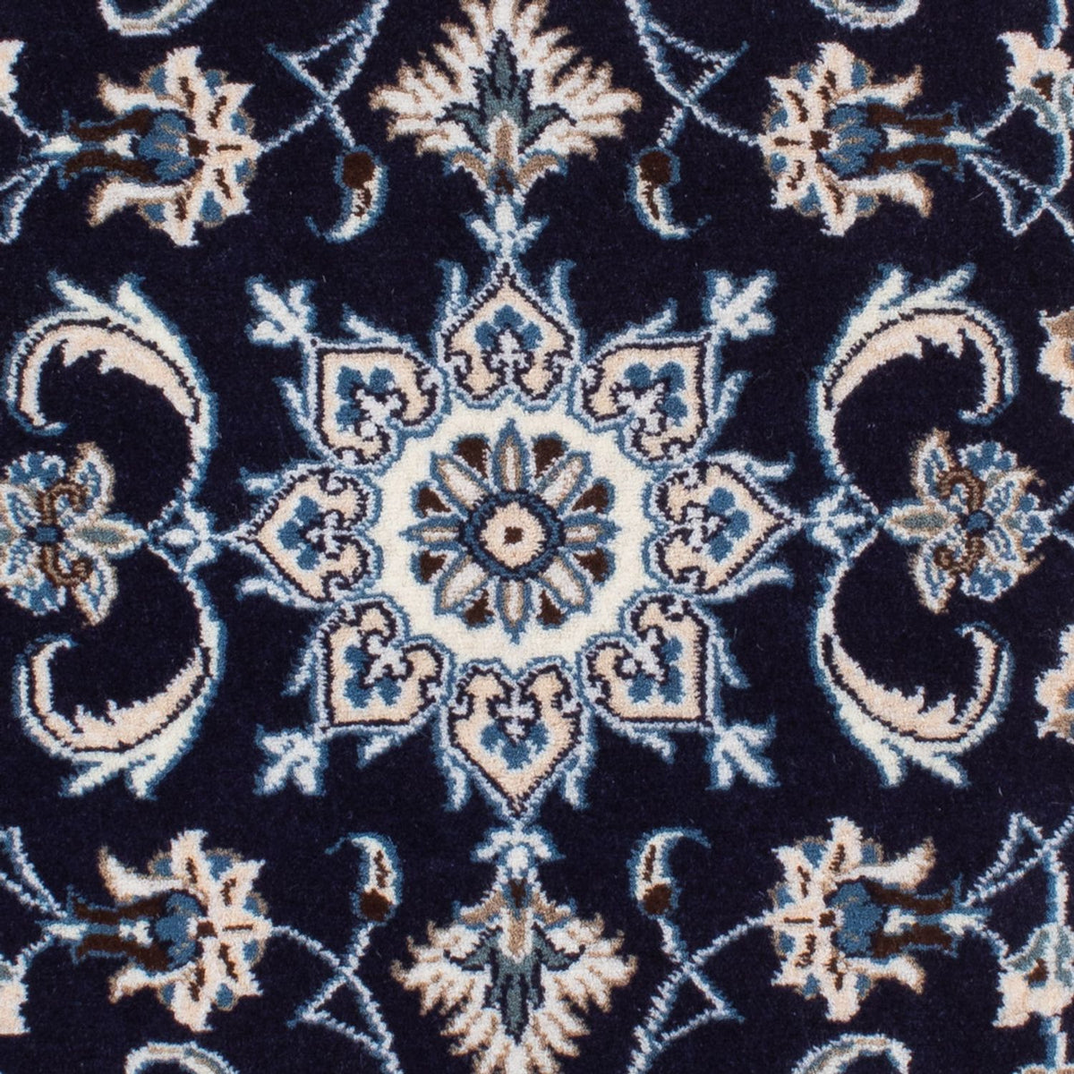 Alfombra persa - Nain - 135 x 69 cm - azul oscuro