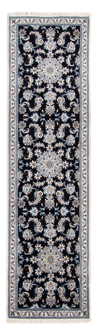 Alfombra de pasillo Alfombra persa - Nain - 287 x 79 cm - azul oscuro