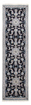 Alfombra de pasillo Alfombra persa - Nain - 287 x 79 cm - azul oscuro