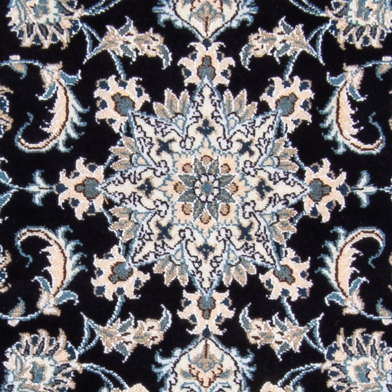 Alfombra de pasillo Alfombra persa - Nain - 287 x 79 cm - azul oscuro