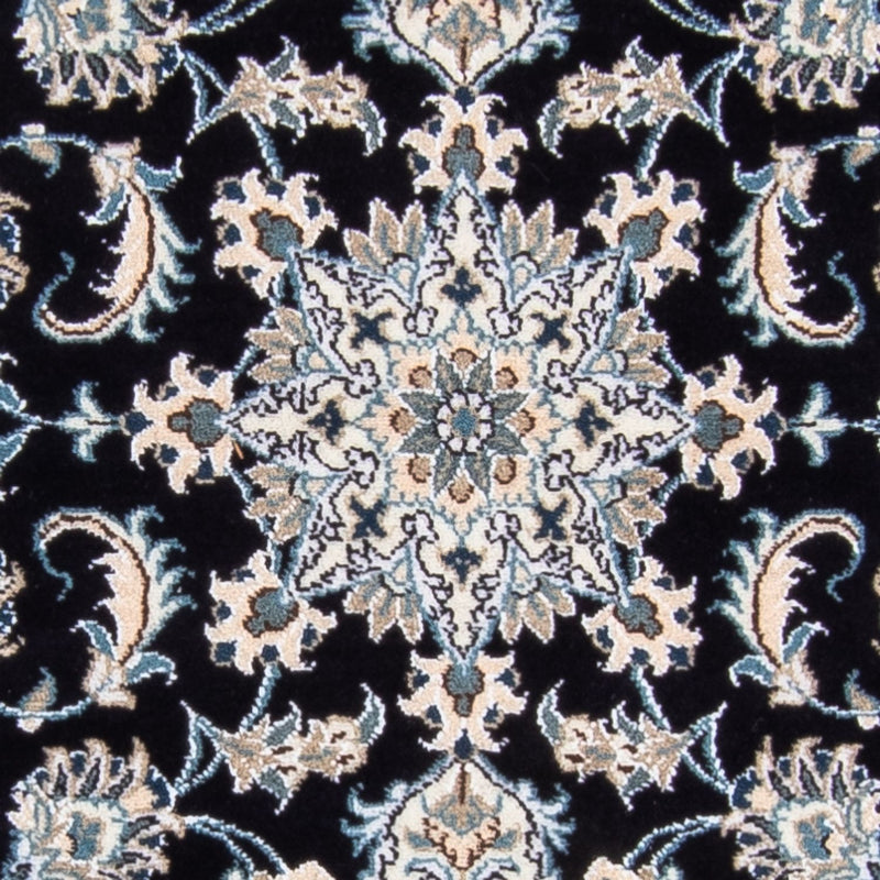 Alfombra de pasillo Alfombra persa - Nain - 287 x 79 cm - azul oscuro