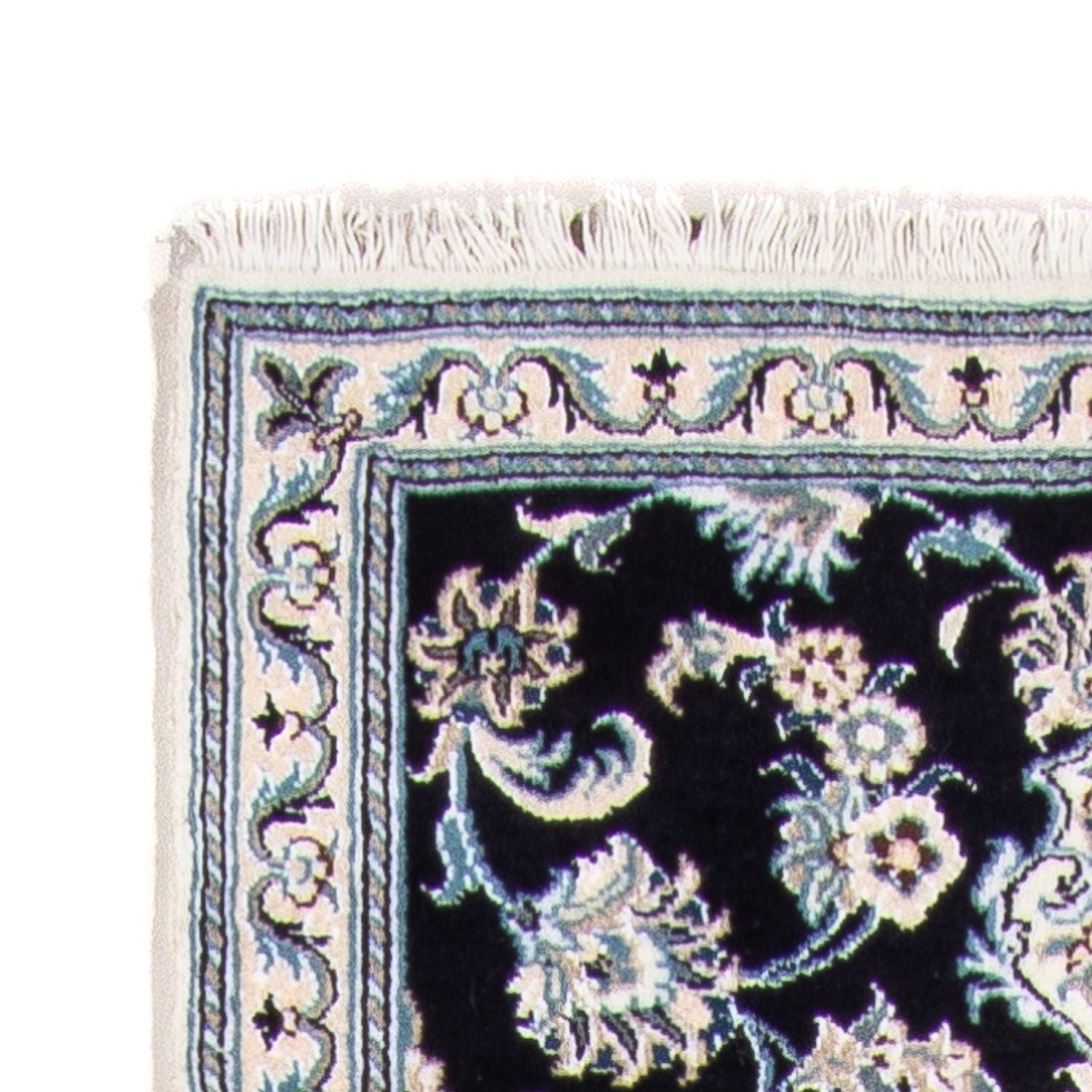 Alfombra de pasillo Alfombra persa - Nain - 287 x 79 cm - azul oscuro