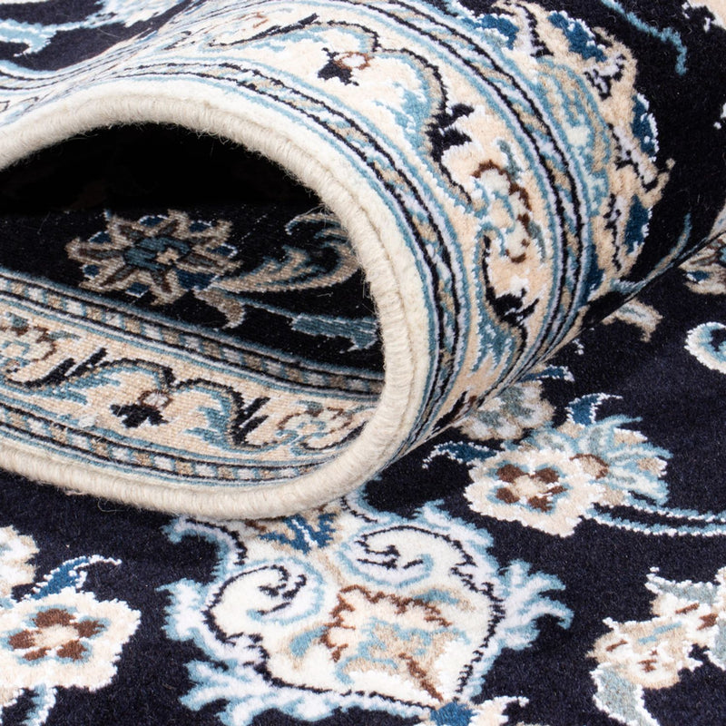 Alfombra de pasillo Alfombra persa - Nain - 287 x 79 cm - azul oscuro