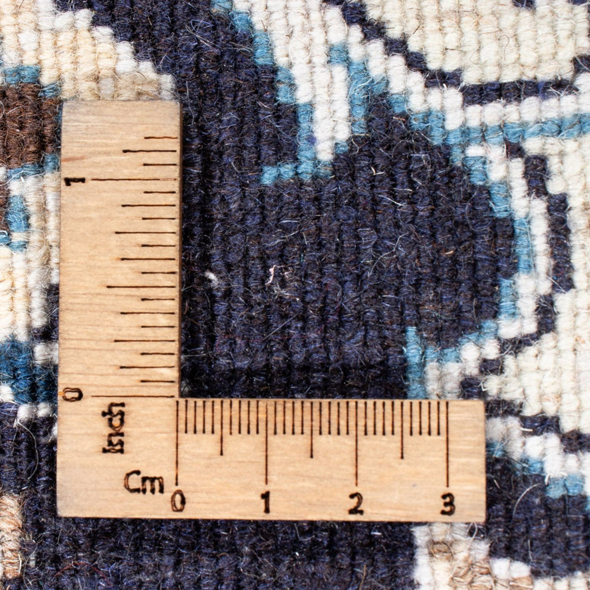 Alfombra de pasillo Alfombra persa - Nain - 200 x 79 cm - azul oscuro