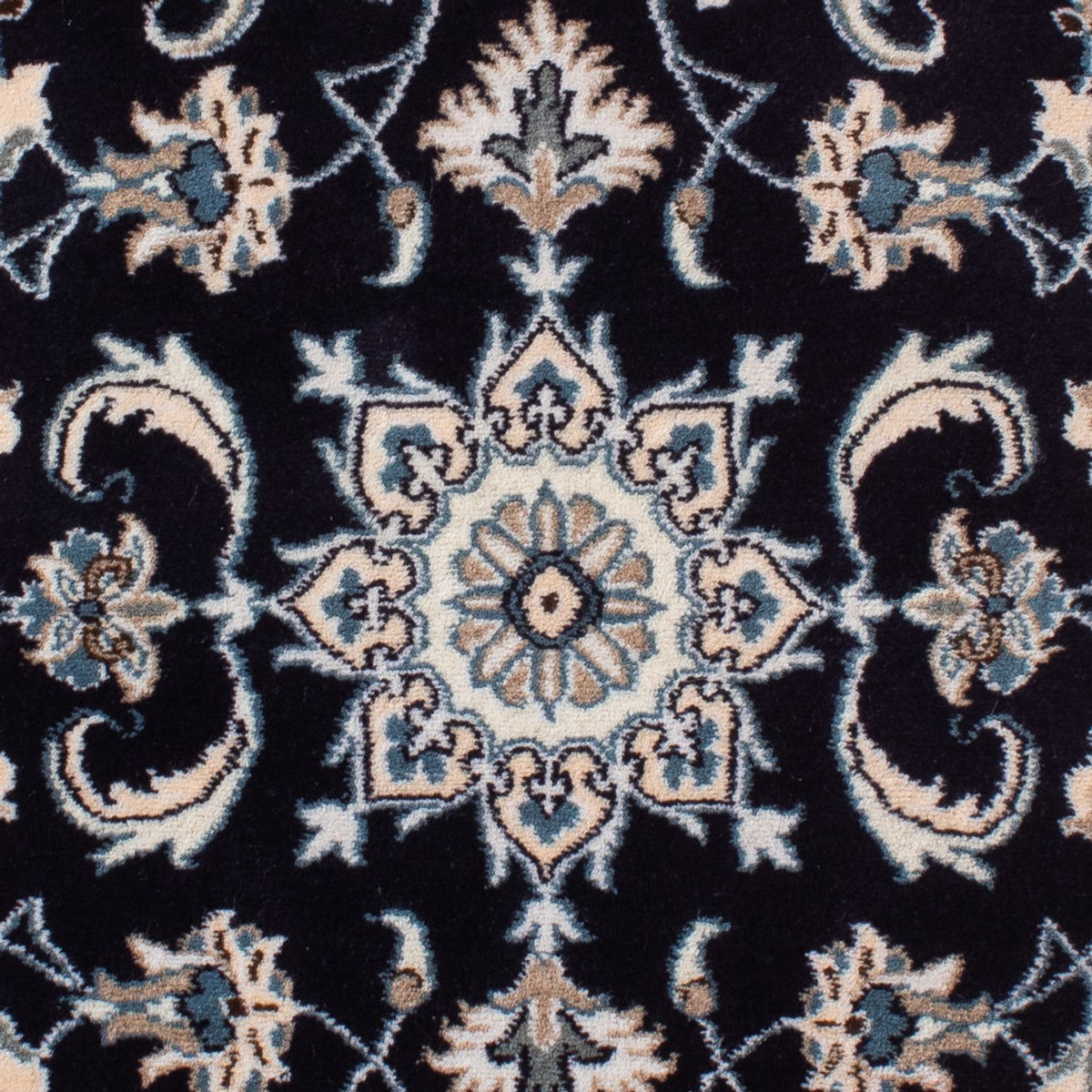Alfombra persa - Nain - 143 x 69 cm - azul oscuro