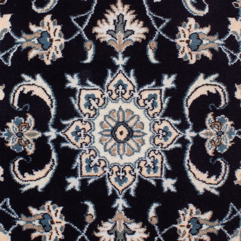 Alfombra persa - Nain - 143 x 69 cm - azul oscuro