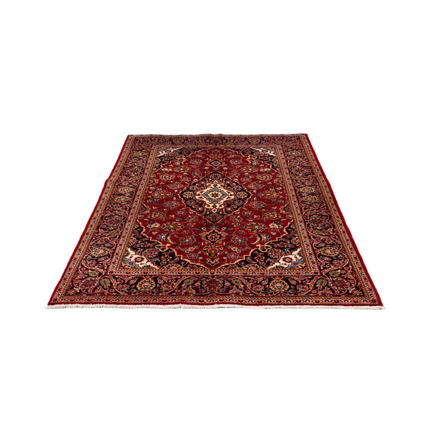 Alfombra persa - Keshan - 214 x 142 cm - rojo