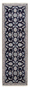 Alfombra persa - Nain - 134 x 71 cm - azul oscuro