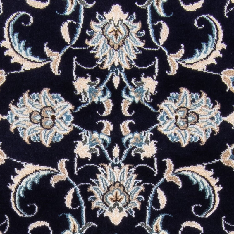 Alfombra persa - Nain - 134 x 71 cm - azul oscuro