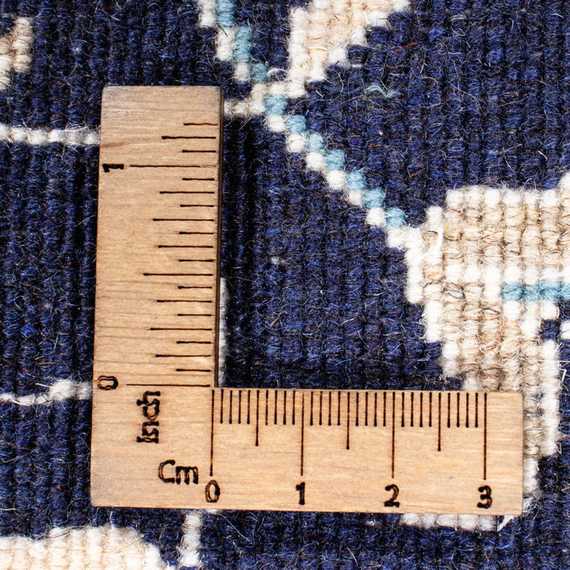 Alfombra persa - Nain - 134 x 71 cm - azul oscuro