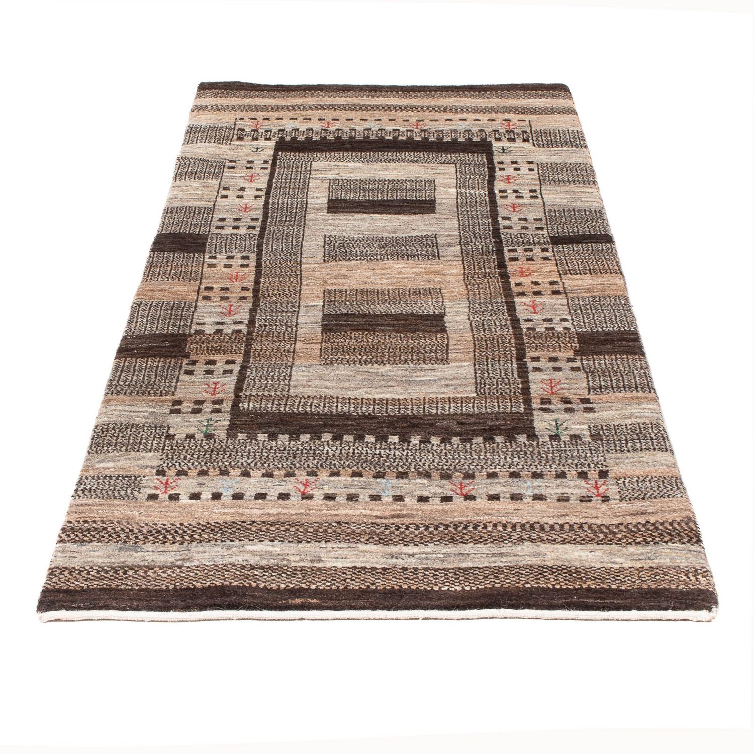 Alfombra de pasillo Alfombra Gabbeh - Loribaft Persa - 197 x 82 cm - natural