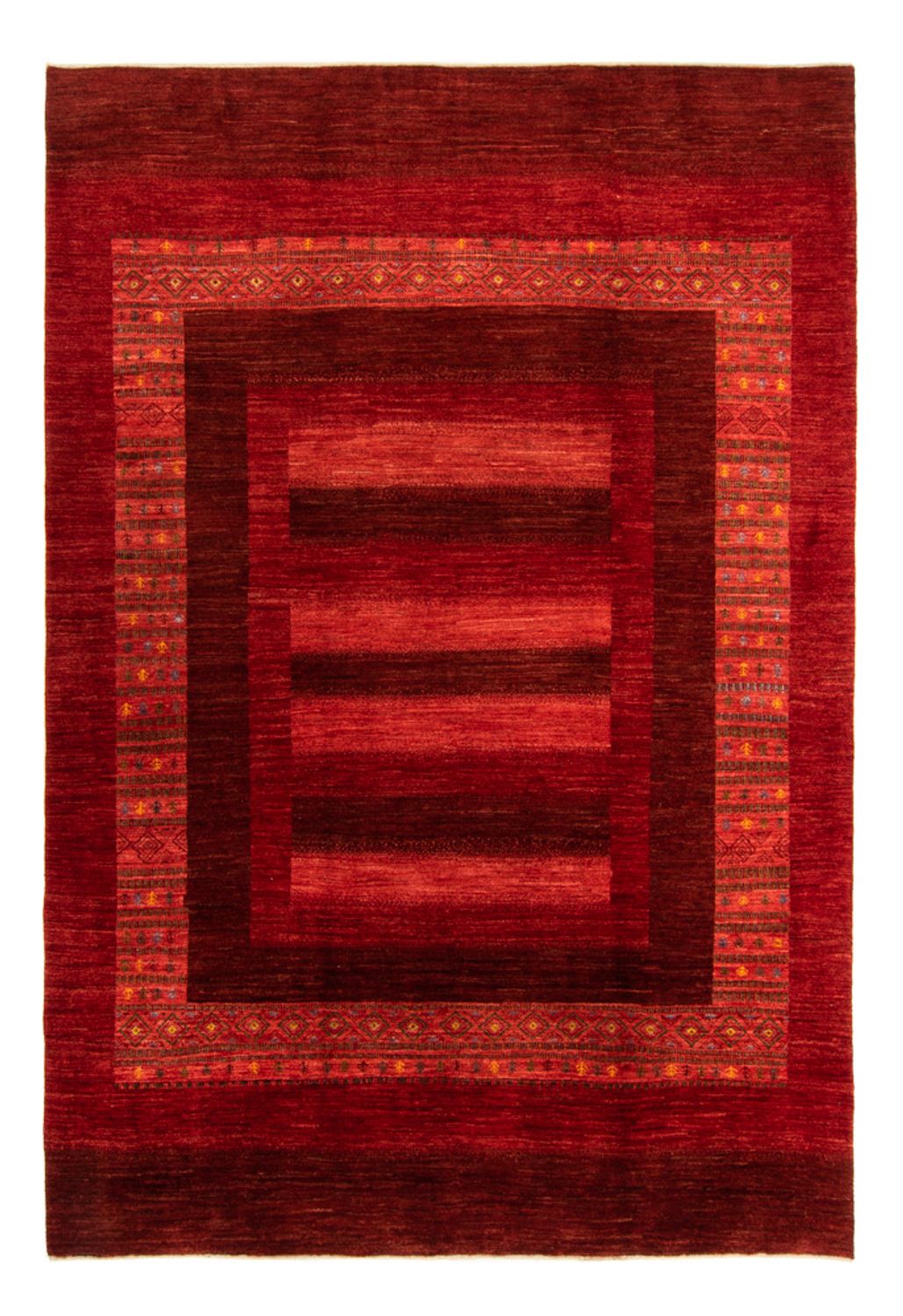 Alfombra Gabbeh - Loribaft Persa - 286 x 204 cm - rojo
