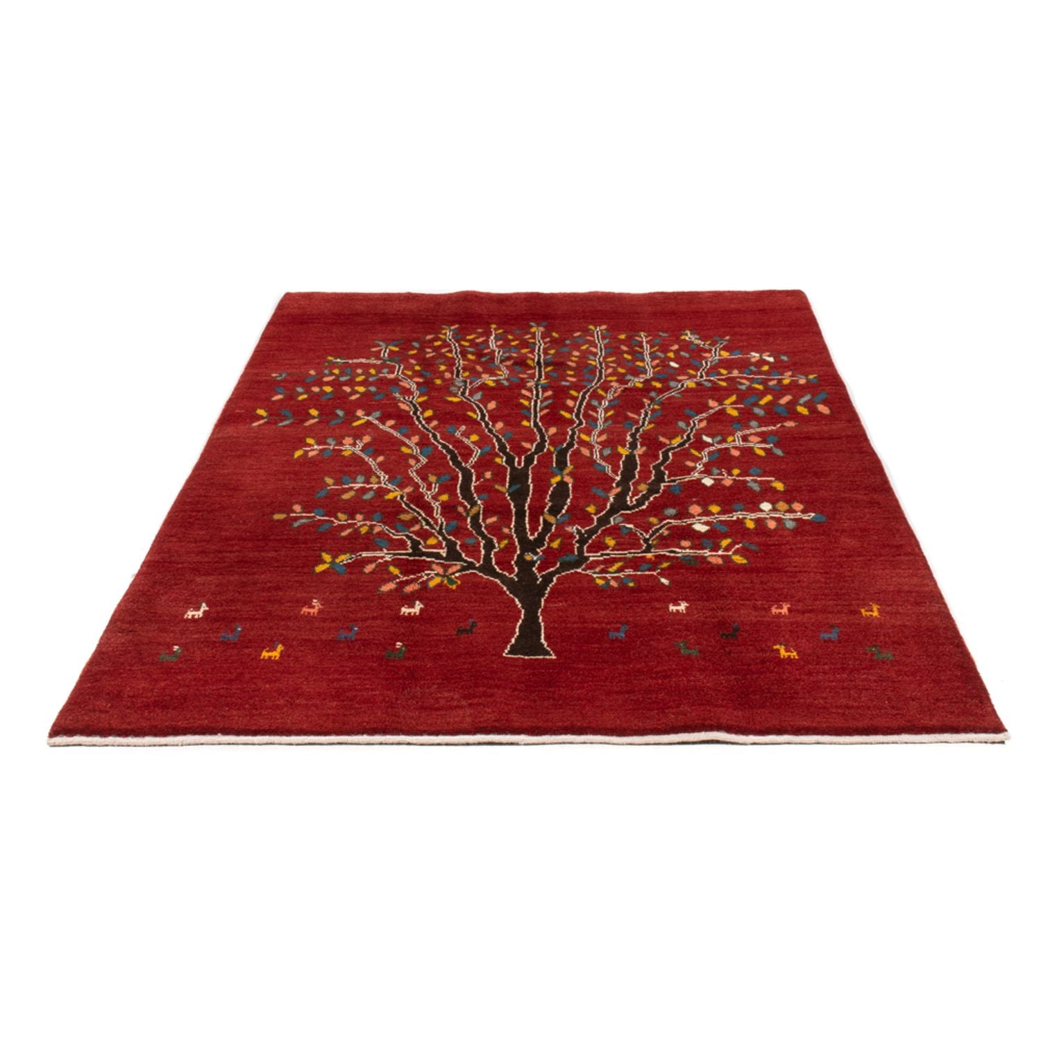 Alfombra Gabbeh - Persa - 204 x 150 cm - rojo