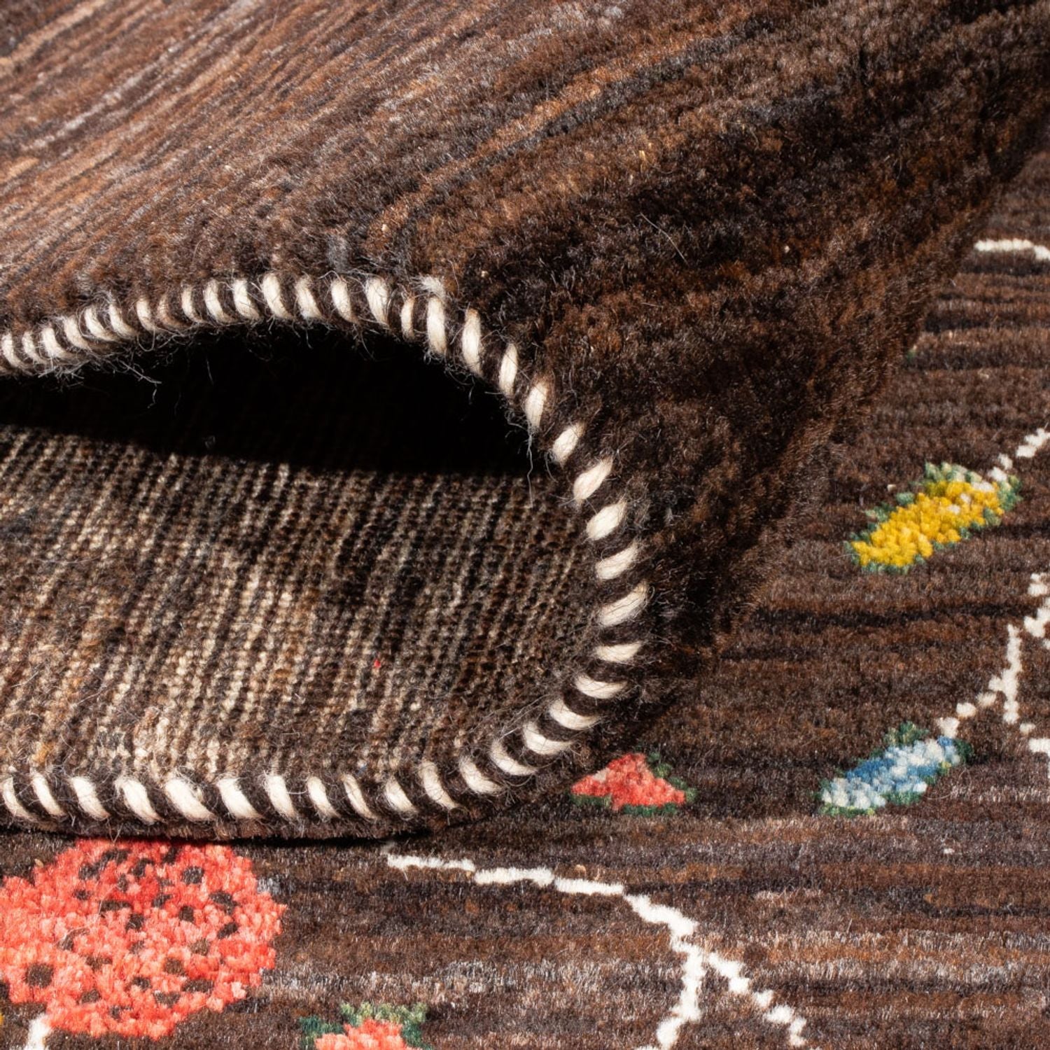 Alfombra Gabbeh - Loribaft Persa - 260 x 172 cm - marrón