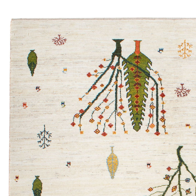 Alfombra Gabbeh - Loribaft Persa - 198 x 155 cm - natural