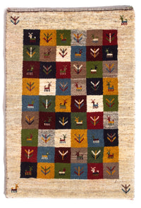 Gabbeh persa Alfombra 90x62cm - Perserteppich Wollteppich – product image