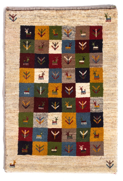 Gabbeh persa Alfombra 62x90cm - Perserteppich Wollteppich