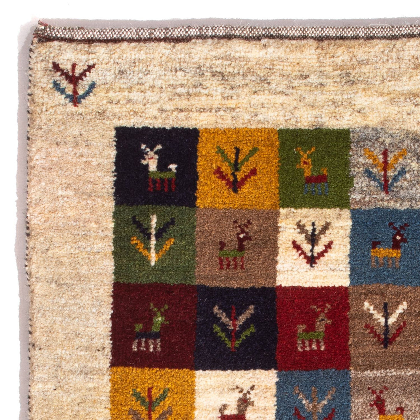 Gabbeh persa Alfombra 90x62cm - Perserteppich Wollteppich