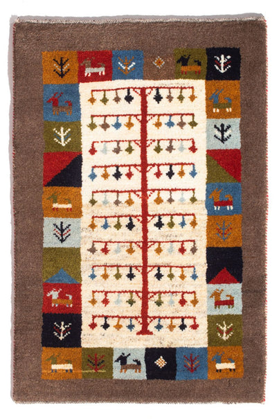 Gabbeh persa Alfombra 61x88cm - Perserteppich Wollteppich