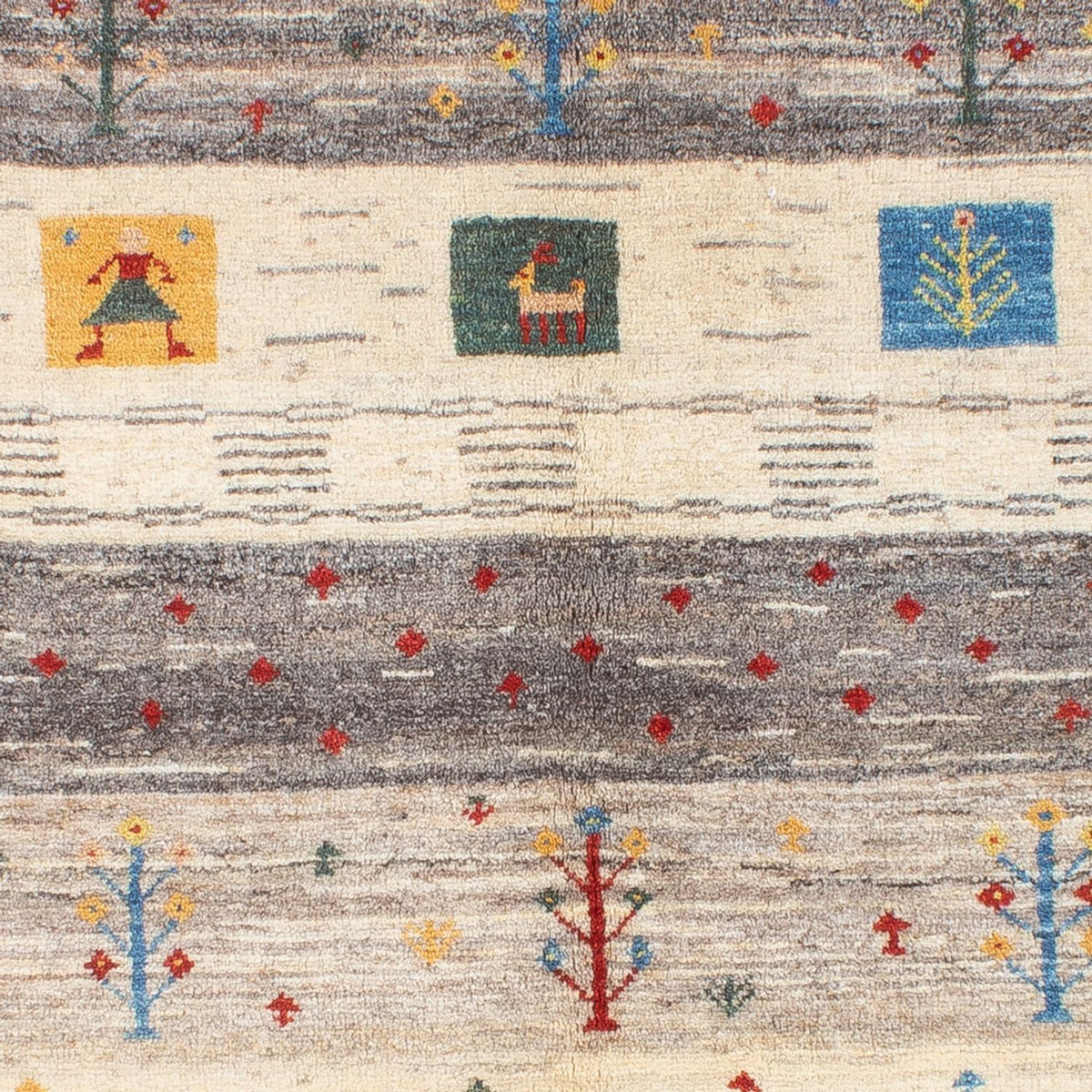 Alfombra Gabbeh - Persa - 187 x 148 cm - natural