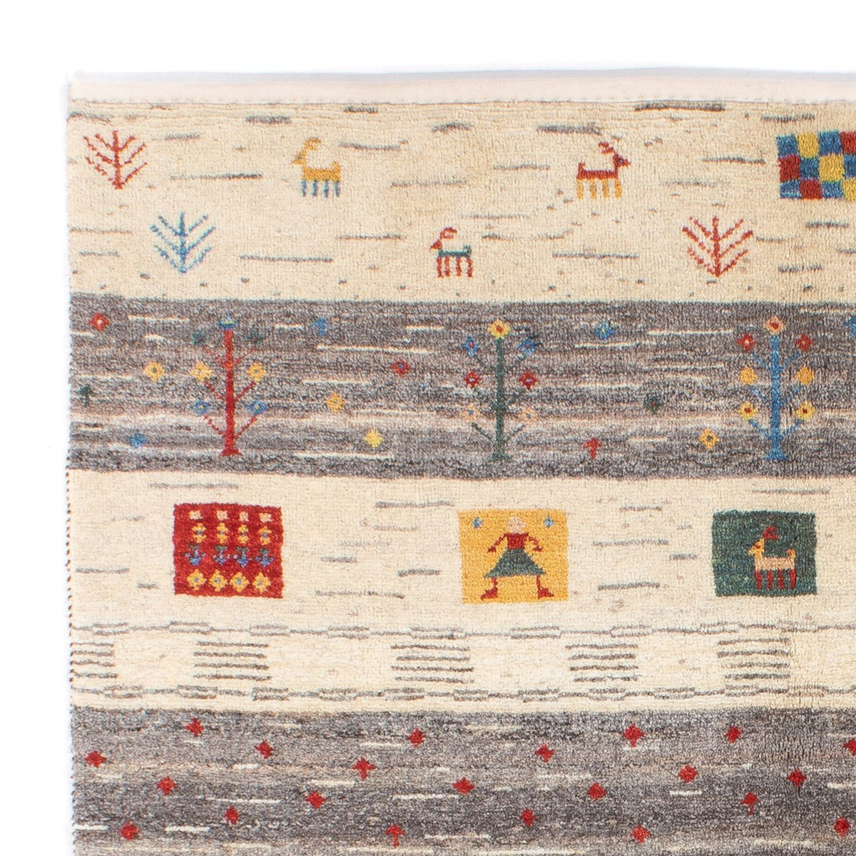 Alfombra Gabbeh - Persa - 187 x 148 cm - natural