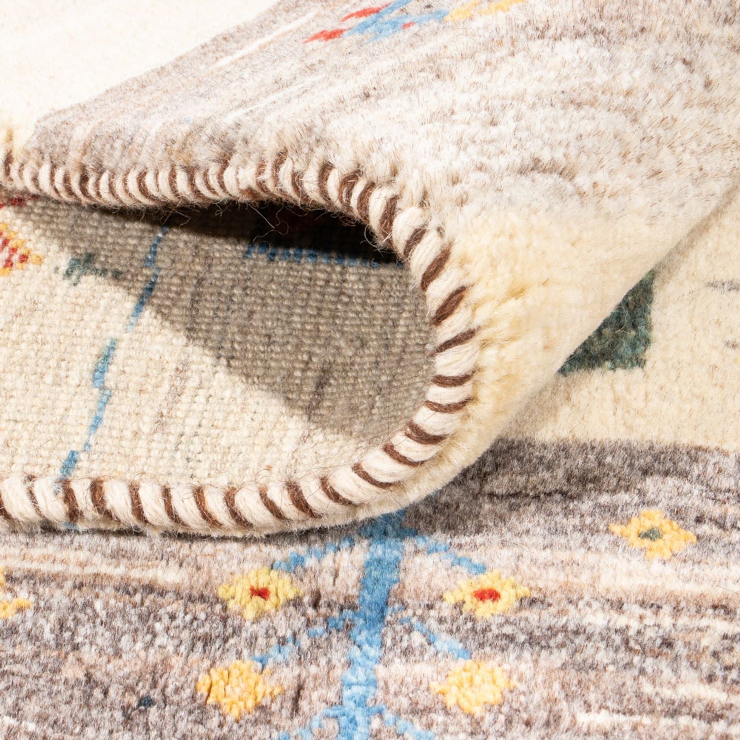 Alfombra Gabbeh - Persa - 187 x 148 cm - natural