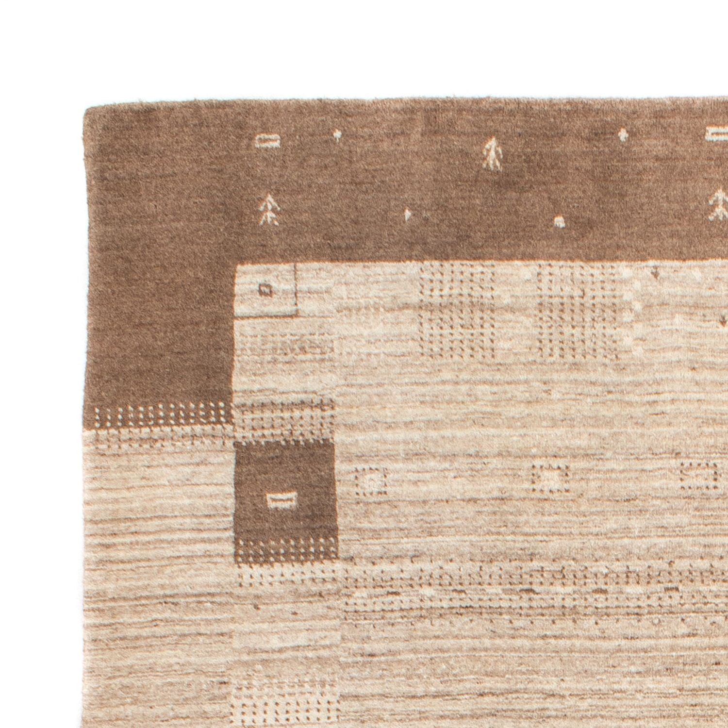 Alfombra Gabbeh - Loribaft Softy - 198 x 126 cm - beige