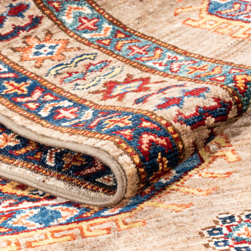 Alfombra de pasillo Alfombra Ziegler - Kazak - 254 x 79 cm - natural