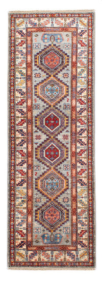 Alfombra de pasillo Alfombra Ziegler - Kazak - 228 x 74 cm - azul claro