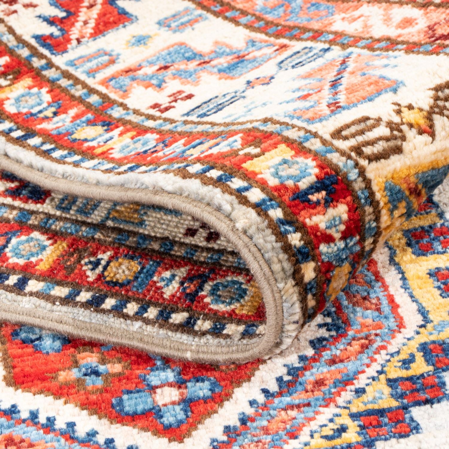 Alfombra de pasillo Alfombra Ziegler - Kazak - 228 x 74 cm - azul claro