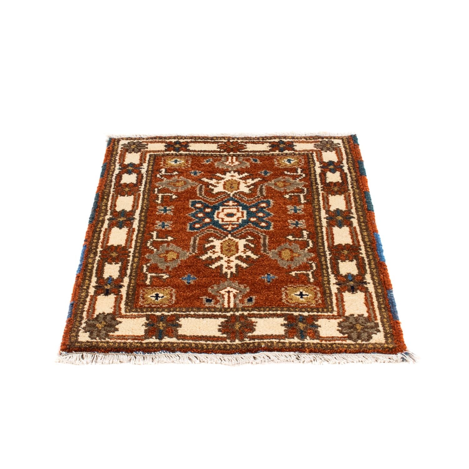 Alfombra oriental - 93 x 63 cm - óxido