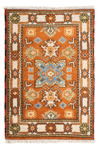Alfombra oriental - 92 x 62 cm - naranja