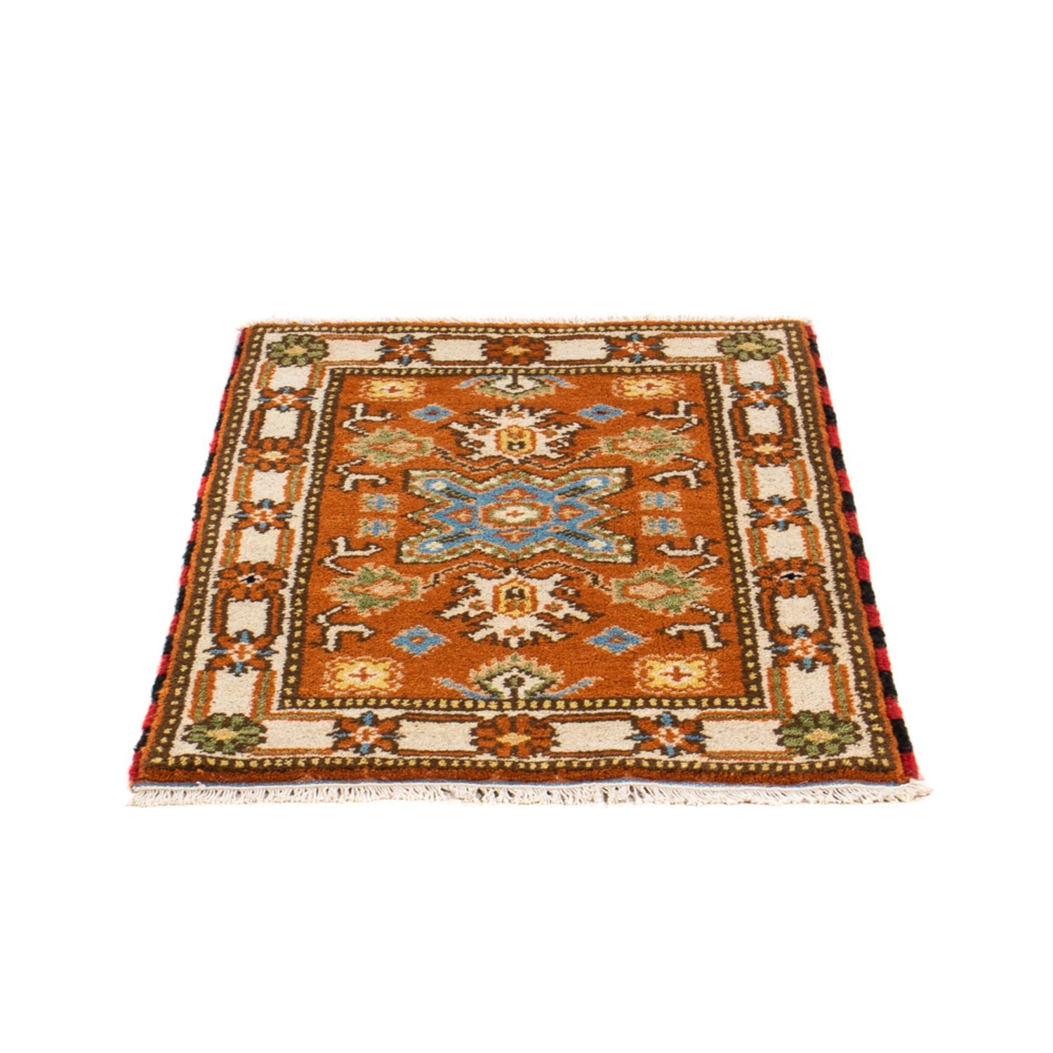 Alfombra oriental - 92 x 62 cm - naranja