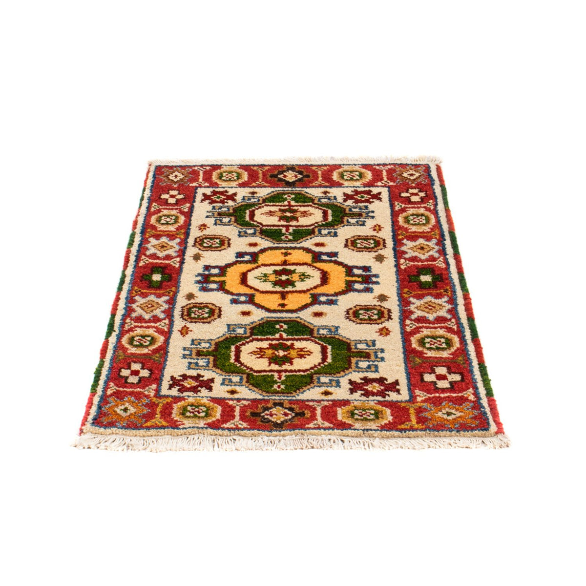 Alfombra oriental - 91 x 63 cm - beige