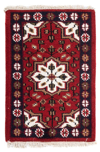 Alfombra oriental - 90 x 60 cm - rojo