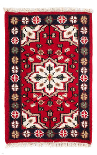 Alfombra oriental - 90 x 60 cm - rojo