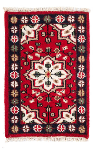 Alfombra oriental - 90 x 60 cm - rojo