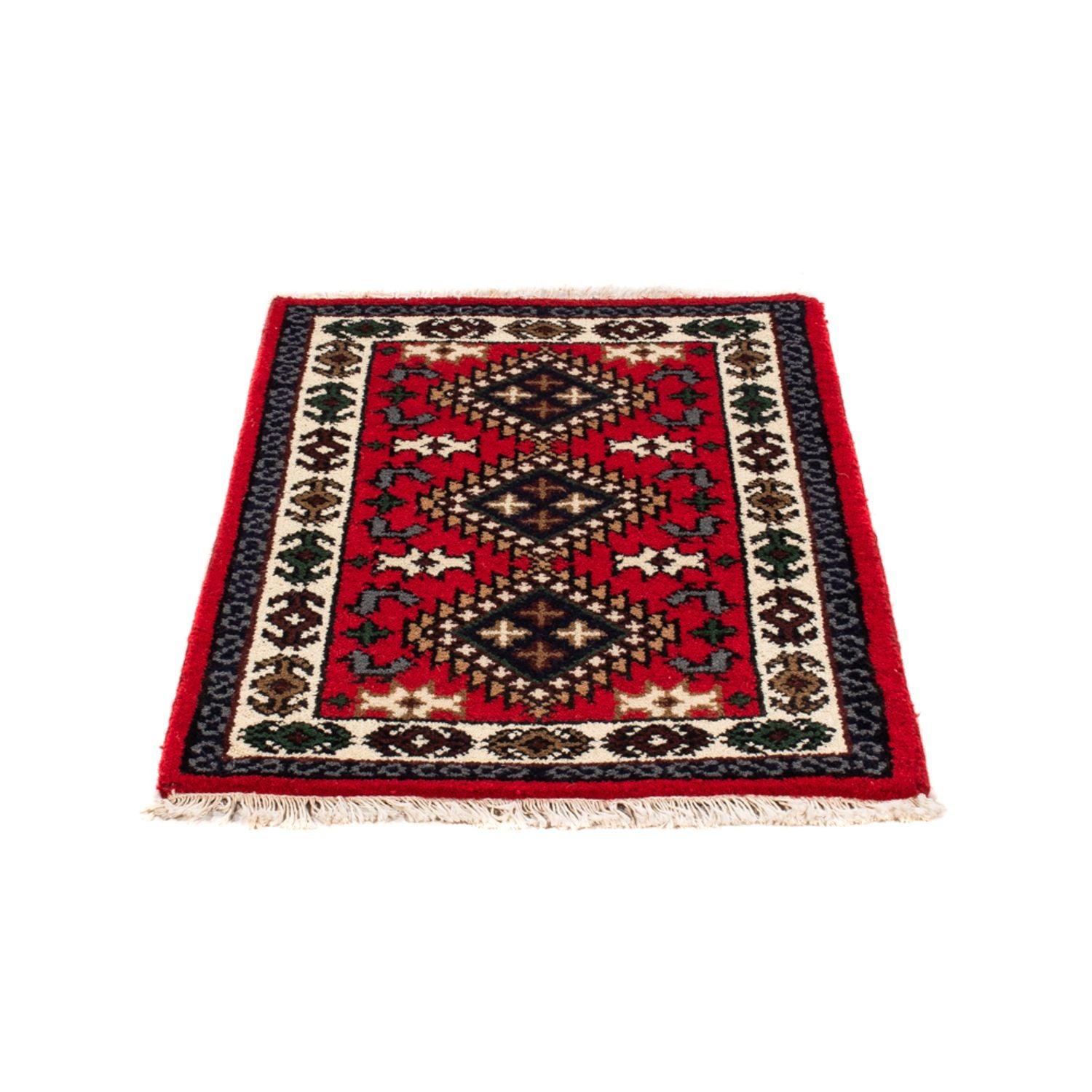 Alfombra oriental - 90 x 60 cm - rojo