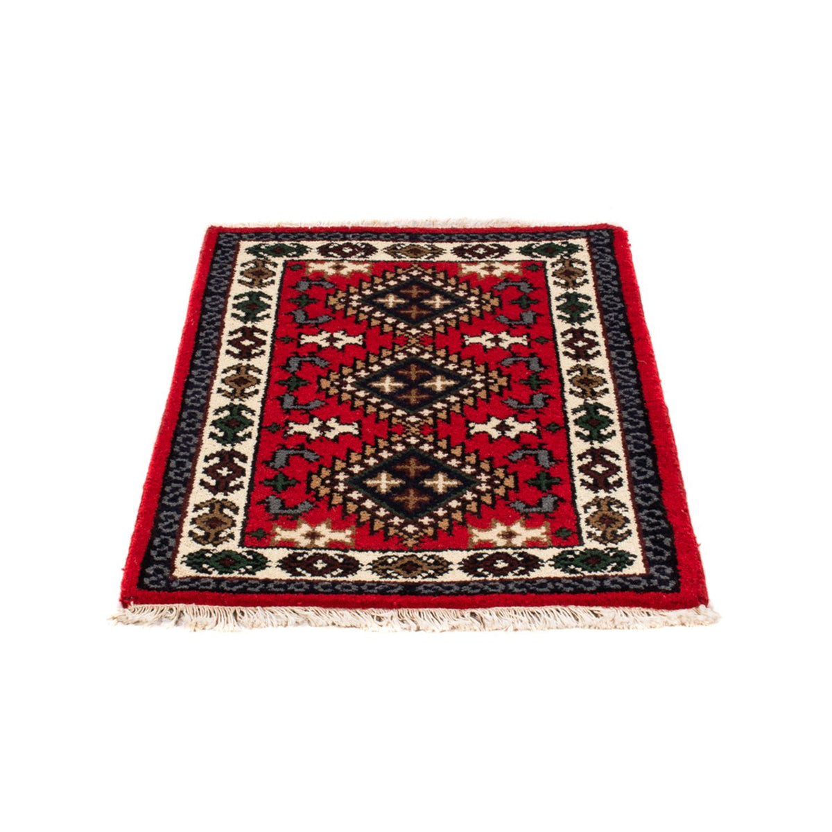 Alfombra oriental - 90 x 60 cm - rojo