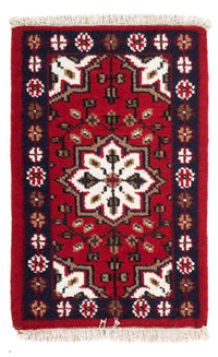 Alfombra oriental - 90 x 60 cm - rojo