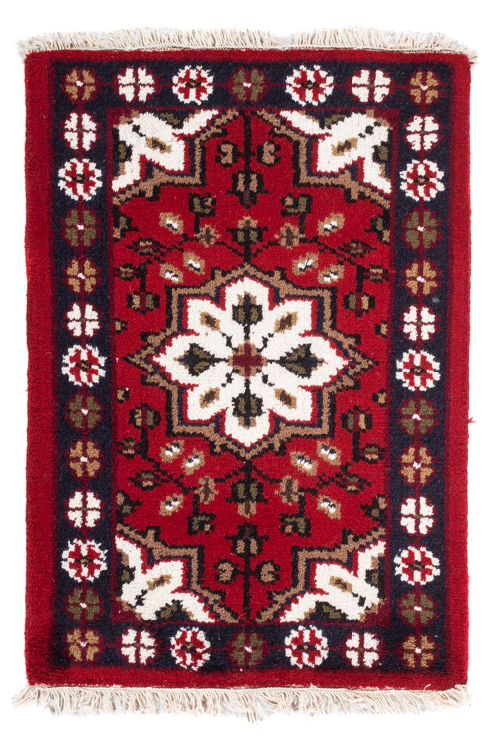 Alfombra oriental - 90 x 60 cm - rojo