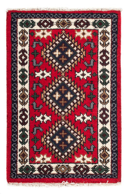 Alfombra oriental - 90 x 60 cm - rojo