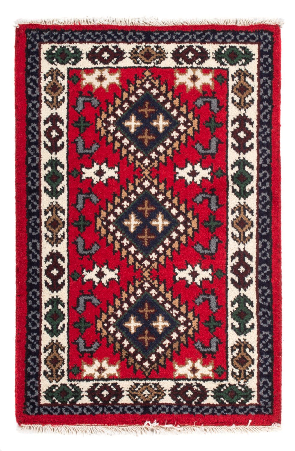 Alfombra oriental - 90 x 60 cm - rojo
