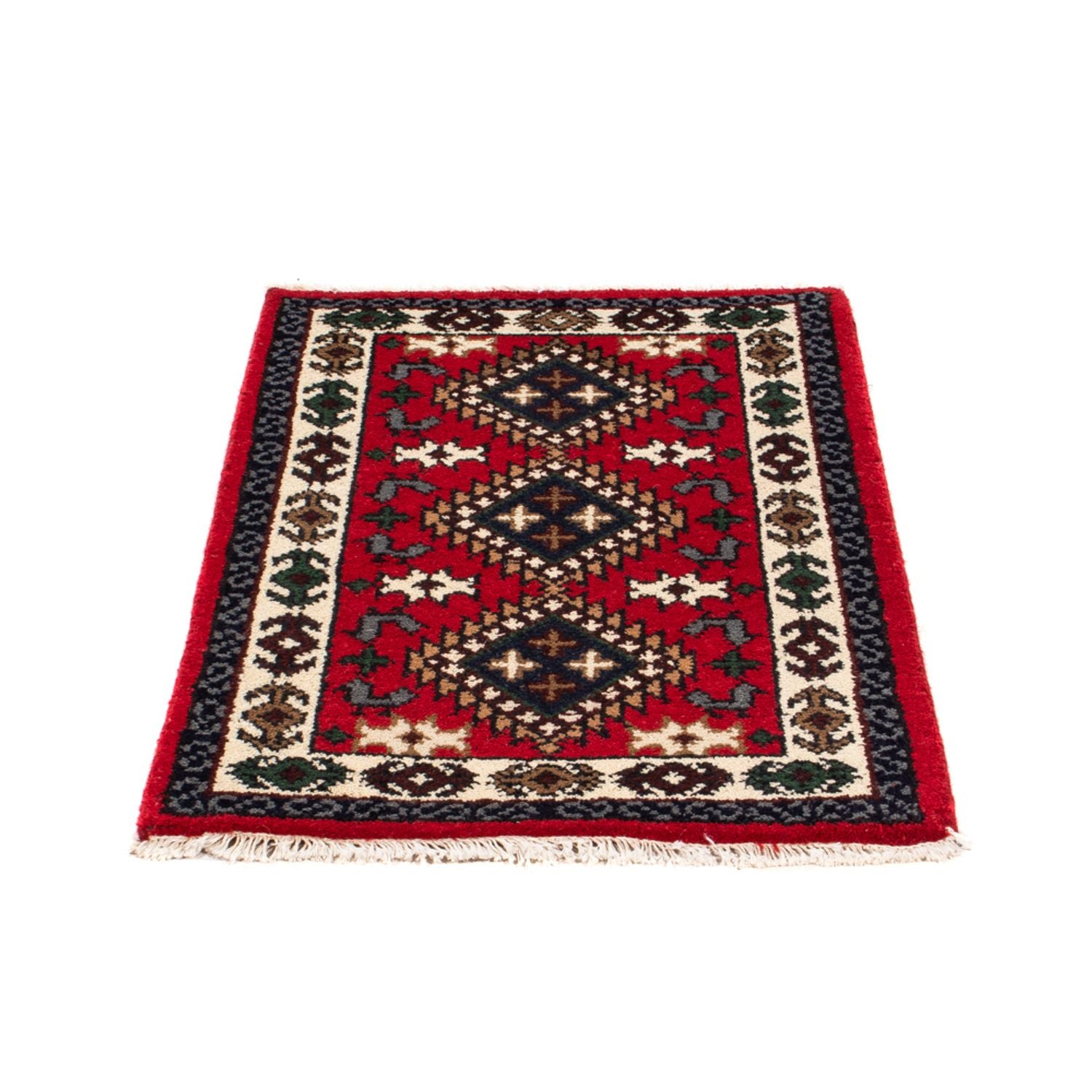 Alfombra oriental - 90 x 60 cm - rojo