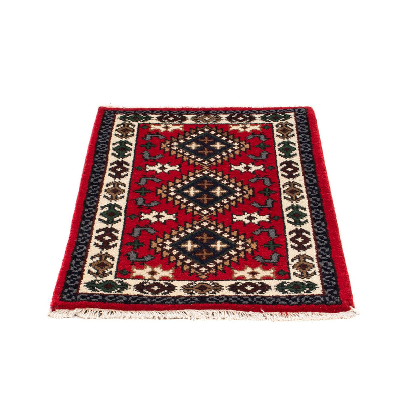 Alfombra oriental - 90 x 60 cm - rojo