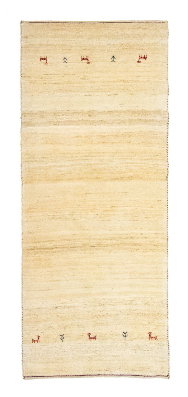 Alfombra de pasillo Alfombra Gabbeh - Persa - 215 x 75 cm - beige